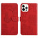 iPhone 14 Pro Skin Feel Butterfly Peony Embossed Leather Phone Case  - Red