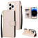 iPhone 14 Pro Multifunctional Horizontal Flip Leather Case with Three Card Slot - Tyrant Gold