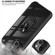 iPhone 14 Pro Transparent TPU + Acrylic Ring Holder Phone Case  - Black Blue