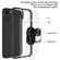 iPhone 14 Pro Transparent TPU + Acrylic Ring Holder Phone Case  - Black Silver