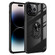 iPhone 14 Pro Transparent TPU + Acrylic Ring Holder Phone Case  - Black