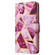 iPhone 14 Pro Marble Bronzing Stitching Horizontal Flip PU Leather Case - Purple