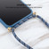 iPhone 14 Pro Wheat Straw Material + TPU Shockproof Phone Case with Neck Lanyard - Blue