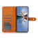 iPhone 14 Pro KHAZNEH Dual-color Cowhide Texture Flip Leather Phone Case  - Brown