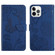 iPhone 14 Pro Skin Feel Butterfly Peony Embossed Leather Phone Case  - Blue