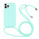 iPhone 14 Pro Candy Colors TPU Protective Phone Case with Lanyard - Mint Green