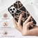 iPhone 14 Pro Electroplating Splicing Marble Flower Pattern TPU Shockproof Case - Black Flower