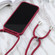 iPhone 14 Pro Candy Colors TPU Protective Phone Case with Lanyard - Red