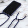 iPhone 14 Pro Candy Colors TPU Protective Phone Case with Lanyard - Dark Blue