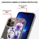 iPhone 14 Pro Ring IMD Flowers TPU Phone Case - Purple Begonia