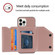 iPhone 14 Pro Skin Feel PU + TPU + PC Back Cover Shockproof Case - Rose Gold