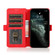 iPhone 14 Pro Retro Magnetic Closing Clasp Leather Case - Red