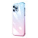 iPhone 14 Pro Transparent Electroplated PC Gradient Phone Case - Pink Blue