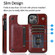 iPhone 14 Pro Double Buckle Phone Case - Brown