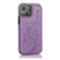iPhone 14 Pro Butterflies Flowers Double Buckle Case - Purple