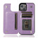iPhone 14 Pro Butterflies Flowers Double Buckle Case - Purple
