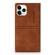 iPhone 14 Pro Magnetic Leather Phone Case - Brown
