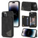 iPhone 14 Pro Line Card Holder Phone Case - Black