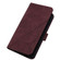 iPhone 14 Pro Crossbody 3D Embossed Flip Leather Phone Case - Wine Red