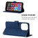 iPhone 14 Pro Crossbody 3D Embossed Flip Leather Phone Case - Blue
