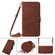 iPhone 14 Pro Crossbody 3D Embossed Flip Leather Phone Case - Brown
