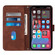 iPhone 14 Pro Crossbody 3D Embossed Flip Leather Phone Case - Brown