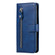 iPhone 14 Pro Fashion Calf Texture Zipper Horizontal Flip Leather Phone Case - Blue