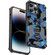 iPhone 14 Pro Camouflage Armor Shockproof TPU + PC Magnetic Phone Case - Dark Blue