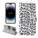 iPhone 14 Pro Leopard Pattern Horizontal Flip Leather Phone Case - White