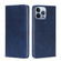 iPhone 14 Pro Cow Texture Magnetic Leather Phone Case - Blue