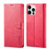 iPhone 14 Pro LC.IMEEKE Calf Texture Horizontal Flip Leather Case - Red