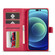 iPhone 14 Pro LC.IMEEKE Calf Texture Horizontal Flip Leather Case - Red