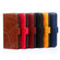 iPhone 14 Pro Geometric Stitching Leather Phone Case - Red