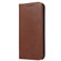 iPhone 14 Pro Calf Texture Magnetic Flip Leather Phone Case - Brown