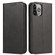 iPhone 14 Pro Calf Texture Magnetic Flip Leather Phone Case - Black