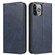 iPhone 14 Pro Calf Texture Magnetic Flip Leather Phone Case - Blue