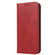 iPhone 14 Pro Calf Texture Magnetic Flip Leather Phone Case - Red