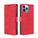 iPhone 14 Pro Skin Feel Crocodile Magnetic Clasp Leather Phone Case - Red