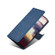 iPhone 14 Pro Skin Feel Crocodile Magnetic Clasp Leather Phone Case - Blue
