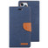 iPhone 14 Pro GOOSPERY CANVAS DIARY Canvas Texture Flip Leather Phone Case - Navy Blue