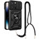 iPhone 14 Pro Lanyard Slide Camshield Ring Phone Case - Black