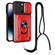 iPhone 14 Pro Lanyard Slide Camshield Card Phone Case - Red