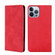 iPhone 14 Pro Skin Feel Magnetic Leather Phone Case - Red