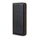 iPhone 14 Pro Grid Texture Magnetic Flip Leather Phone Case - Black