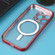 iPhone 14 Pro MagSafe Electroplating Straight TPU Phone Case - Red