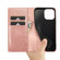 iPhone 14 Pro LC.IMEEKE Strong Magnetic Leather Phone Case with Holder & Card Slots & Wallet - Rose Gold