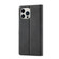 iPhone 14 Pro LC.IMEEKE Strong Magnetic Leather Phone Case with Holder & Card Slots & Wallet - Black