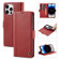 iPhone 14 Pro LC.IMEEKE Magnetic Buckle Leather Phone Case - Red