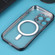 iPhone 14 Pro MagSafe Electroplating Straight TPU Phone Case - Black