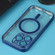 iPhone 14 Pro MagSafe Electroplating Straight TPU Phone Case - Dark Blue